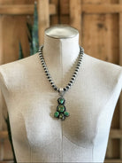 The Ormond Turquoise Pendant-Pendants-Calli Co., Turquoise and Silver Jewelry, Native American Handmade, Zuni Tribe, Navajo Tribe, Brock Texas