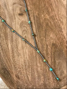 The Coalinga Lariat-Necklaces-Calli Co., Turquoise and Silver Jewelry, Native American Handmade, Zuni Tribe, Navajo Tribe, Brock Texas