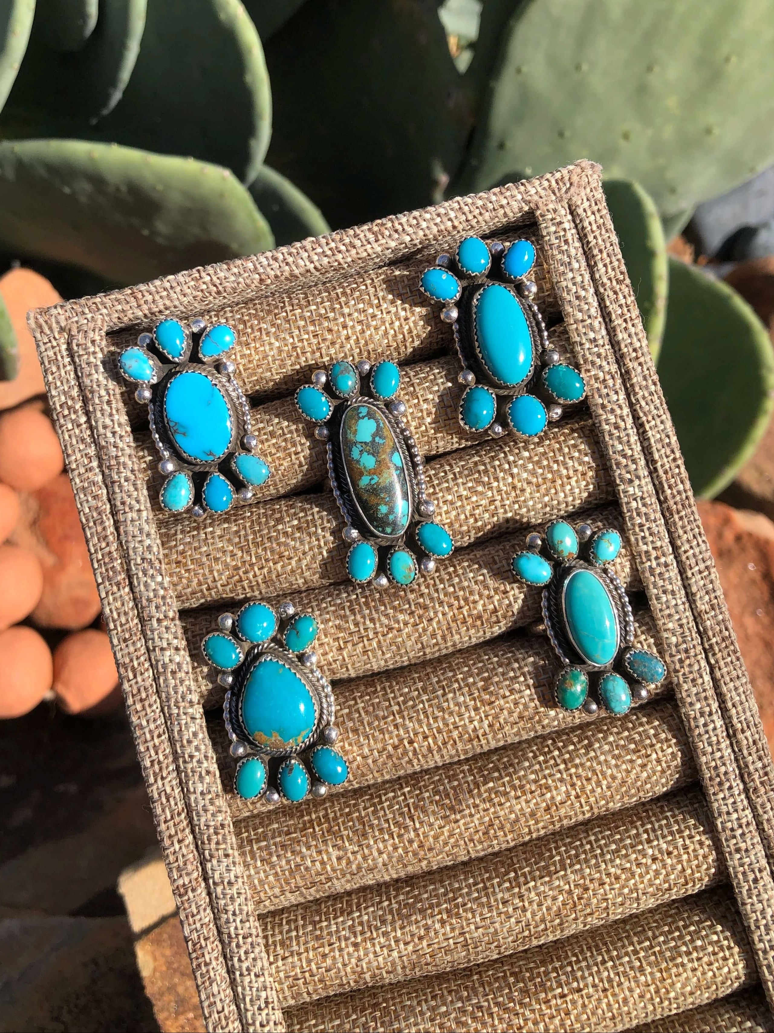 The Kenova Adjustable Turquoise Rings-Rings-Calli Co., Turquoise and Silver Jewelry, Native American Handmade, Zuni Tribe, Navajo Tribe, Brock Texas