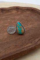 The Micah Turquoise Ring 5, Sz 10-Rings-Calli Co., Turquoise and Silver Jewelry, Native American Handmade, Zuni Tribe, Navajo Tribe, Brock Texas