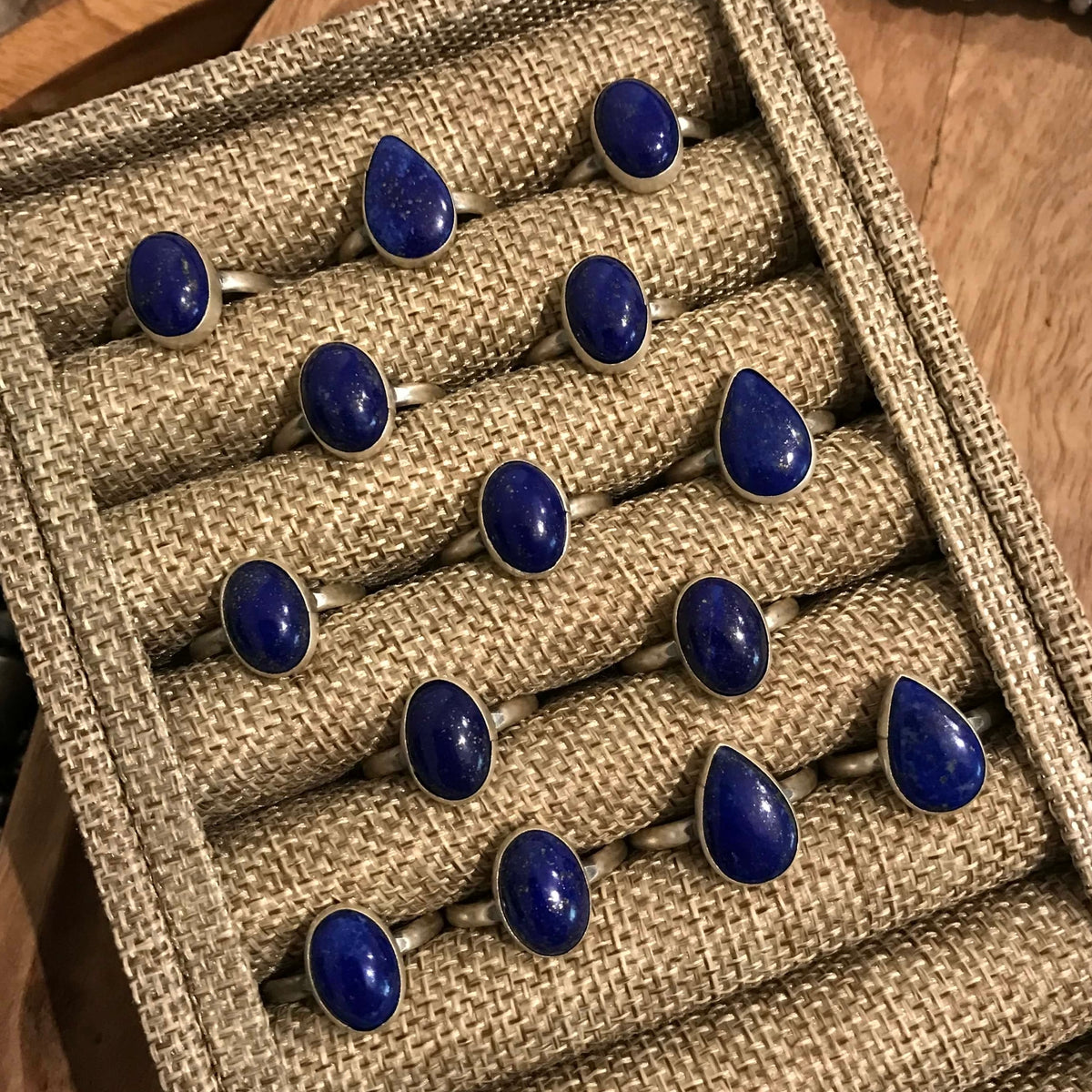 The Jorgi Rings in Lapis – Calli Co. Silver