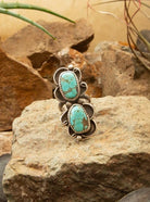 The Wynonna Ring, 4 Sz 6.5-Rings-Calli Co., Turquoise and Silver Jewelry, Native American Handmade, Zuni Tribe, Navajo Tribe, Brock Texas