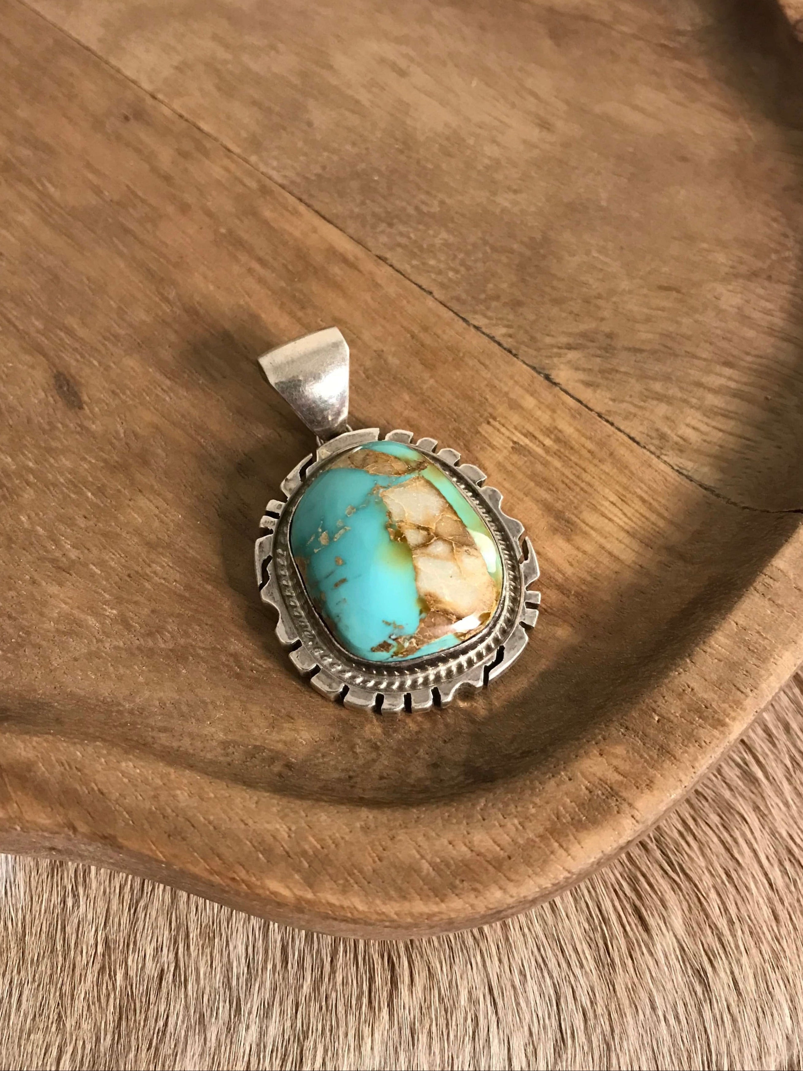 The Oakarche Pendant-Pendants-Calli Co., Turquoise and Silver Jewelry, Native American Handmade, Zuni Tribe, Navajo Tribe, Brock Texas