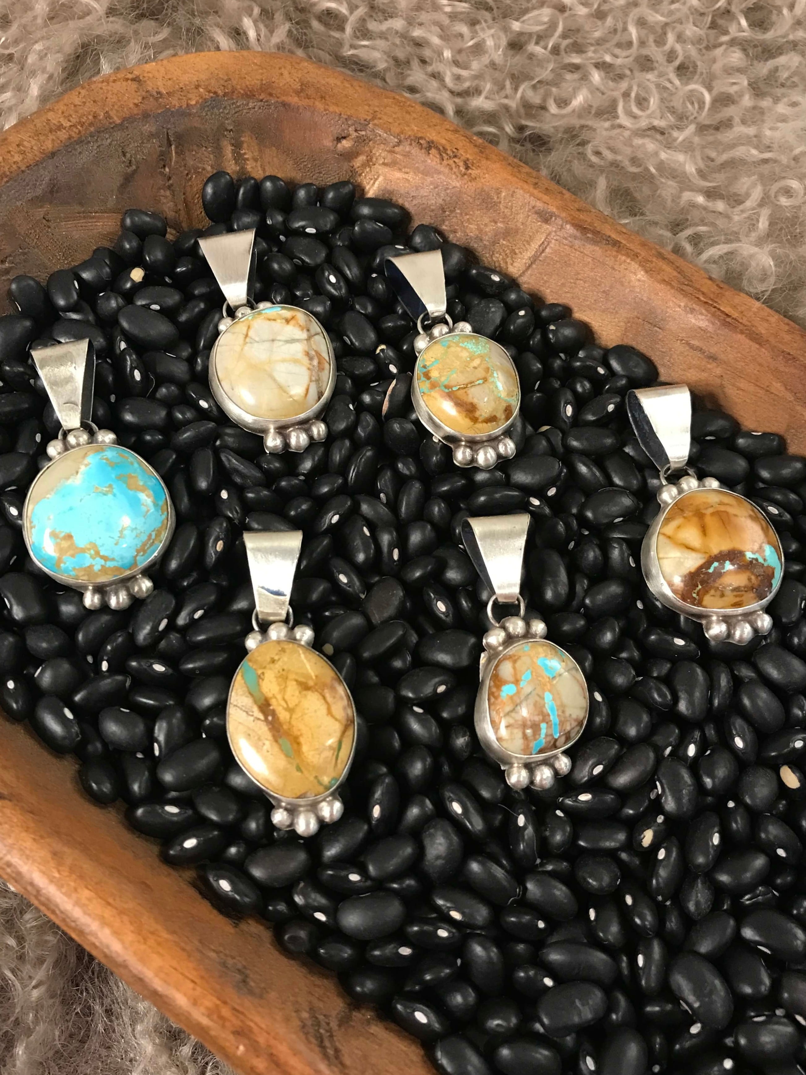 The Klayton Pendants-Pendants-Calli Co., Turquoise and Silver Jewelry, Native American Handmade, Zuni Tribe, Navajo Tribe, Brock Texas