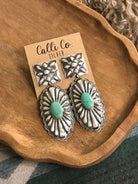 The Bonfouca Earrings, 1 xx-Earrings-Calli Co., Turquoise and Silver Jewelry, Native American Handmade, Zuni Tribe, Navajo Tribe, Brock Texas
