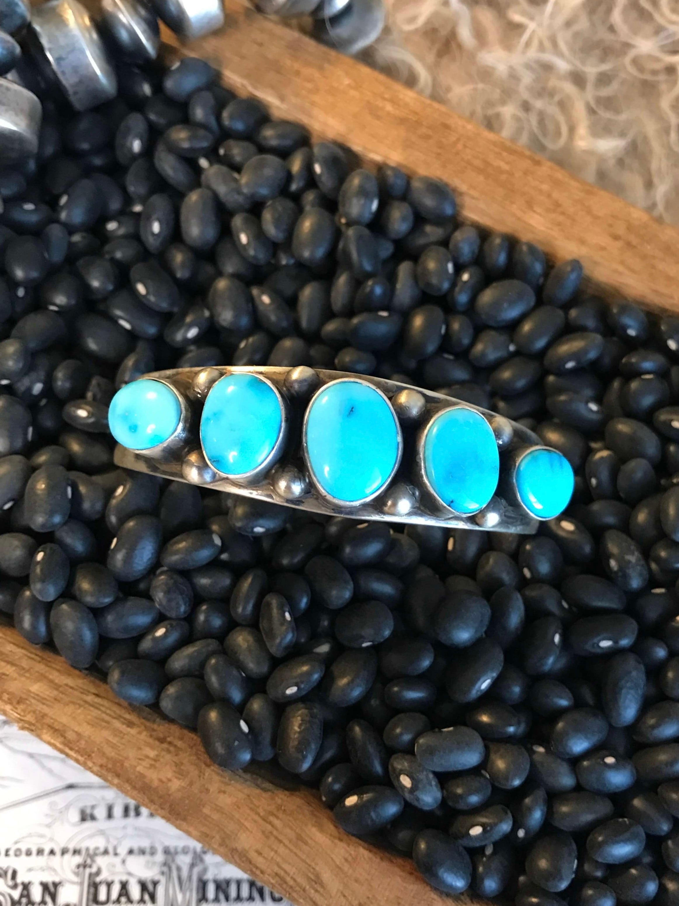 The Sutton Turquoise Cuff-Bracelets & Cuffs-Calli Co., Turquoise and Silver Jewelry, Native American Handmade, Zuni Tribe, Navajo Tribe, Brock Texas