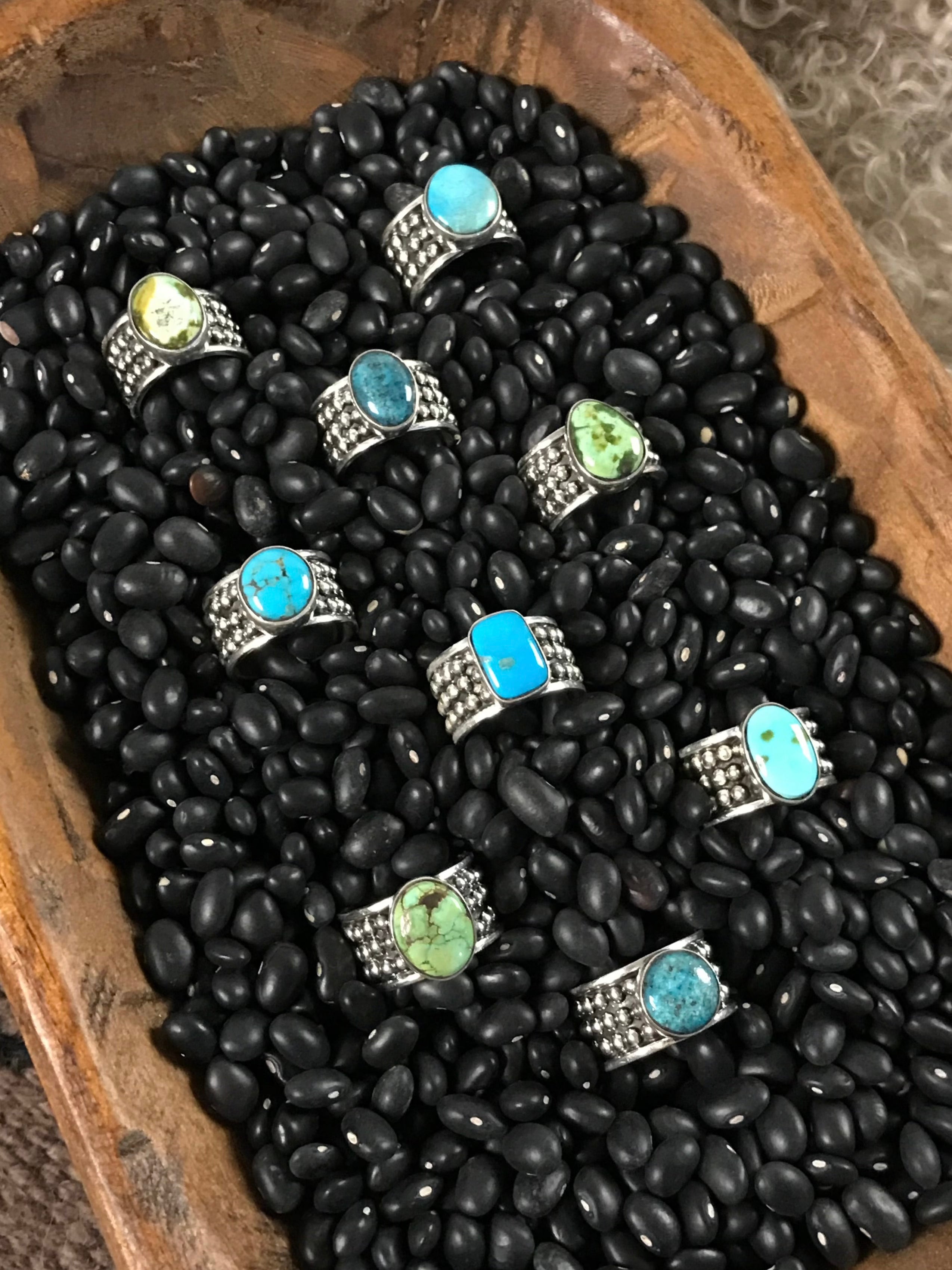 The Thorold Rings-Rings-Calli Co., Turquoise and Silver Jewelry, Native American Handmade, Zuni Tribe, Navajo Tribe, Brock Texas