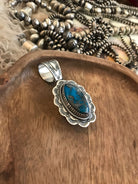 The Encinitas Concho Pendant, 5-Pendants-Calli Co., Turquoise and Silver Jewelry, Native American Handmade, Zuni Tribe, Navajo Tribe, Brock Texas