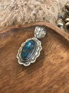 The Encinitas Concho Pendant, 5-Pendants-Calli Co., Turquoise and Silver Jewelry, Native American Handmade, Zuni Tribe, Navajo Tribe, Brock Texas