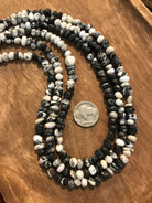 The Beaded White Buffalo Necklace, 18"-Necklaces-Calli Co., Turquoise and Silver Jewelry, Native American Handmade, Zuni Tribe, Navajo Tribe, Brock Texas