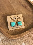 The Turquoise Studs, 77-Earrings-Calli Co., Turquoise and Silver Jewelry, Native American Handmade, Zuni Tribe, Navajo Tribe, Brock Texas