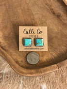 The Turquoise Studs, 77-Earrings-Calli Co., Turquoise and Silver Jewelry, Native American Handmade, Zuni Tribe, Navajo Tribe, Brock Texas