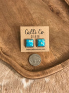 The Turquoise Studs, 76-Earrings-Calli Co., Turquoise and Silver Jewelry, Native American Handmade, Zuni Tribe, Navajo Tribe, Brock Texas