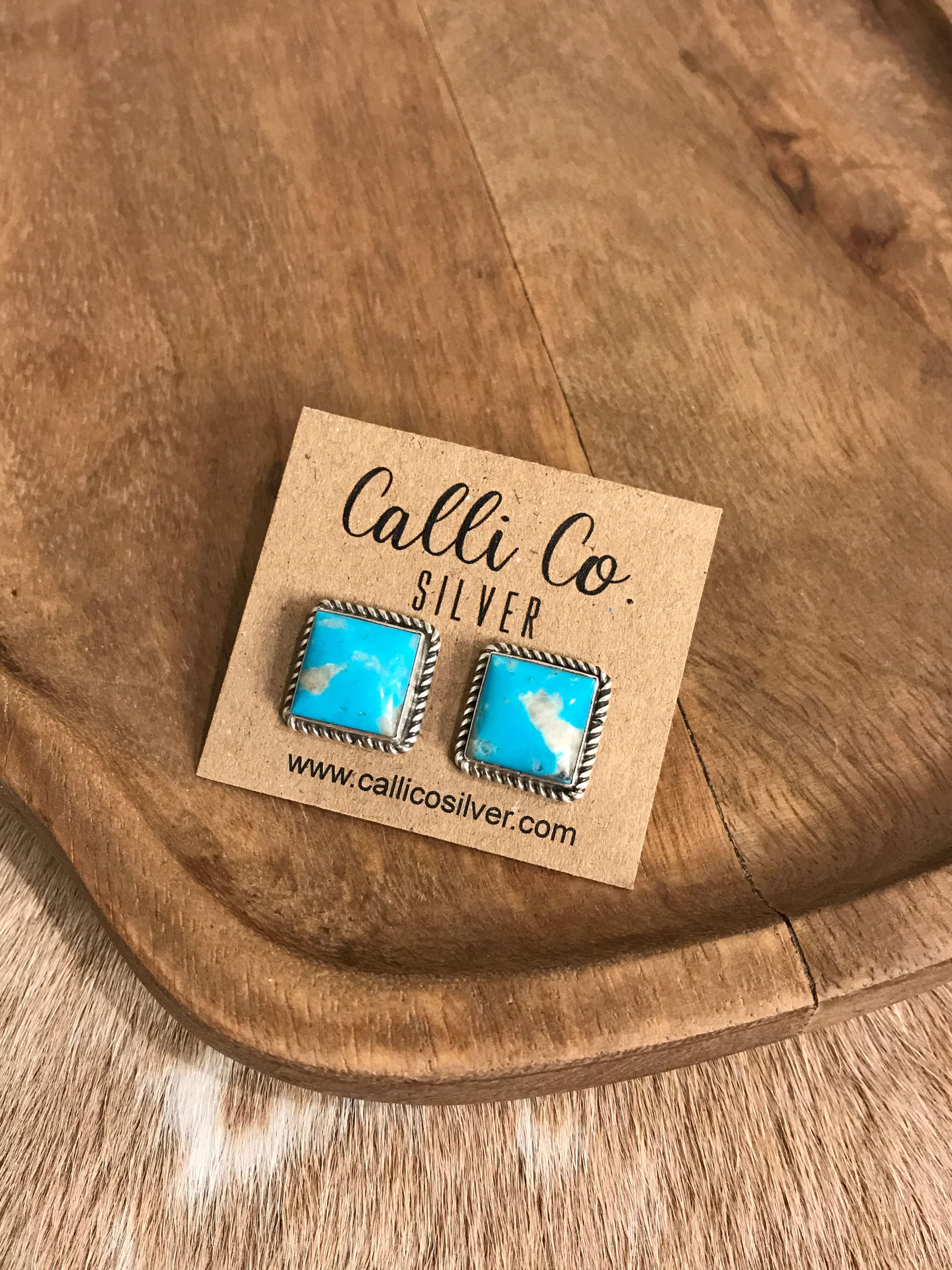 The Turquoise Studs, 79-Earrings-Calli Co., Turquoise and Silver Jewelry, Native American Handmade, Zuni Tribe, Navajo Tribe, Brock Texas
