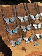 The Butterfly Necklace-Necklaces-Calli Co., Turquoise and Silver Jewelry, Native American Handmade, Zuni Tribe, Navajo Tribe, Brock Texas