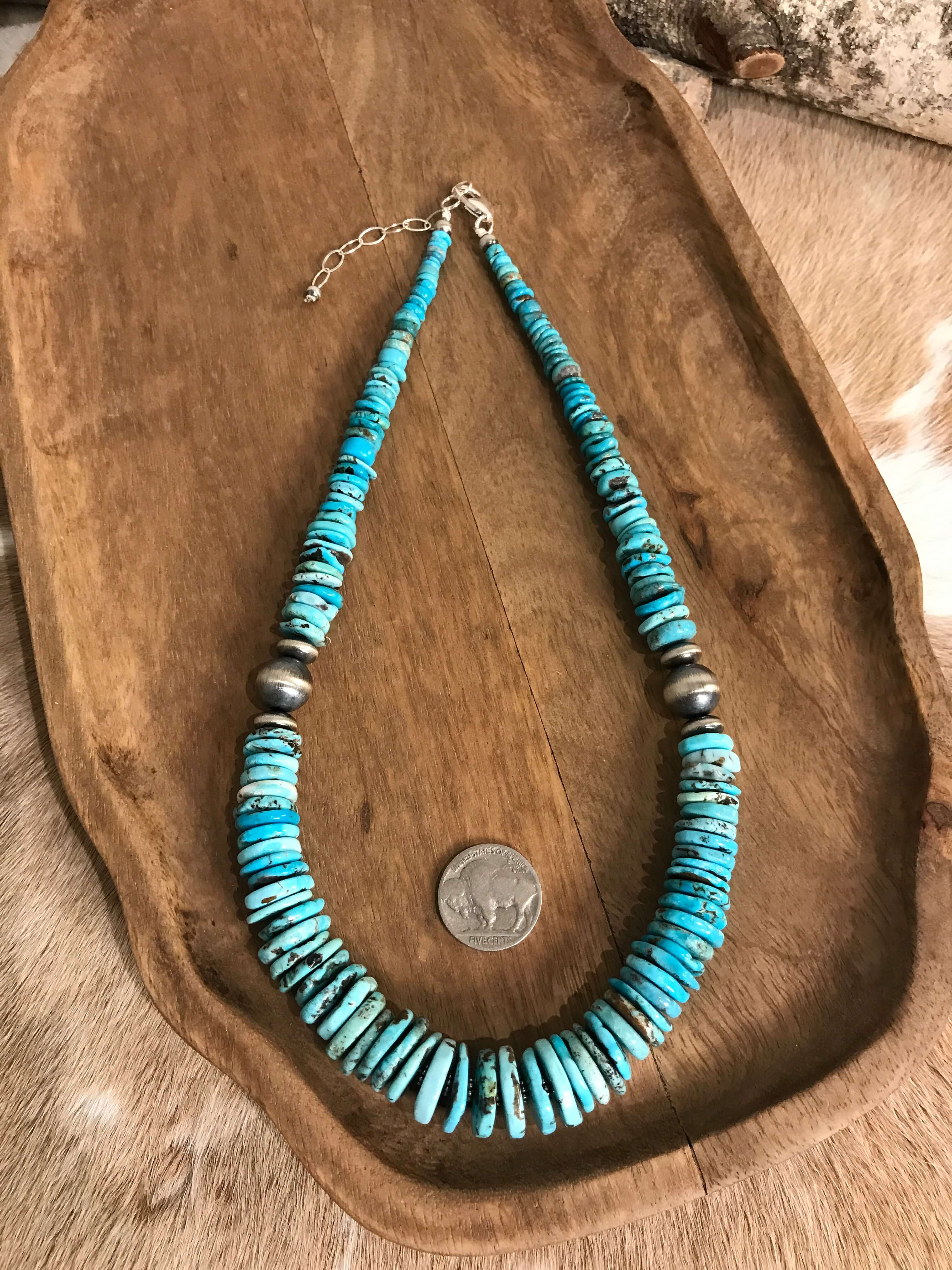The Cresco 20" Stacked Necklace, 4-Necklaces-Calli Co., Turquoise and Silver Jewelry, Native American Handmade, Zuni Tribe, Navajo Tribe, Brock Texas