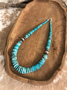 The Cresco 20" Stacked Necklace, 4-Necklaces-Calli Co., Turquoise and Silver Jewelry, Native American Handmade, Zuni Tribe, Navajo Tribe, Brock Texas
