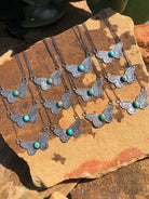 The Butterfly Necklace-Necklaces-Calli Co., Turquoise and Silver Jewelry, Native American Handmade, Zuni Tribe, Navajo Tribe, Brock Texas