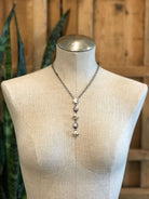 The Arroyo 5 Stone Lariat Necklace, 7-Necklaces-Calli Co., Turquoise and Silver Jewelry, Native American Handmade, Zuni Tribe, Navajo Tribe, Brock Texas