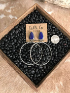 The Swain Hoop Earrings, 5-Earrings-Calli Co., Turquoise and Silver Jewelry, Native American Handmade, Zuni Tribe, Navajo Tribe, Brock Texas