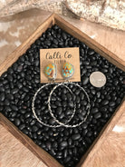 The Swain Hoop Earrings, 7-Earrings-Calli Co., Turquoise and Silver Jewelry, Native American Handmade, Zuni Tribe, Navajo Tribe, Brock Texas