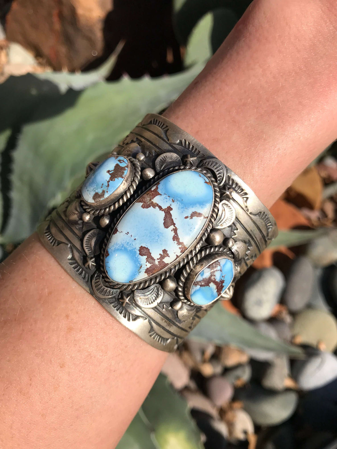 The Brooker Golden Hills Cuff-Bracelets & Cuffs-Calli Co., Turquoise and Silver Jewelry, Native American Handmade, Zuni Tribe, Navajo Tribe, Brock Texas