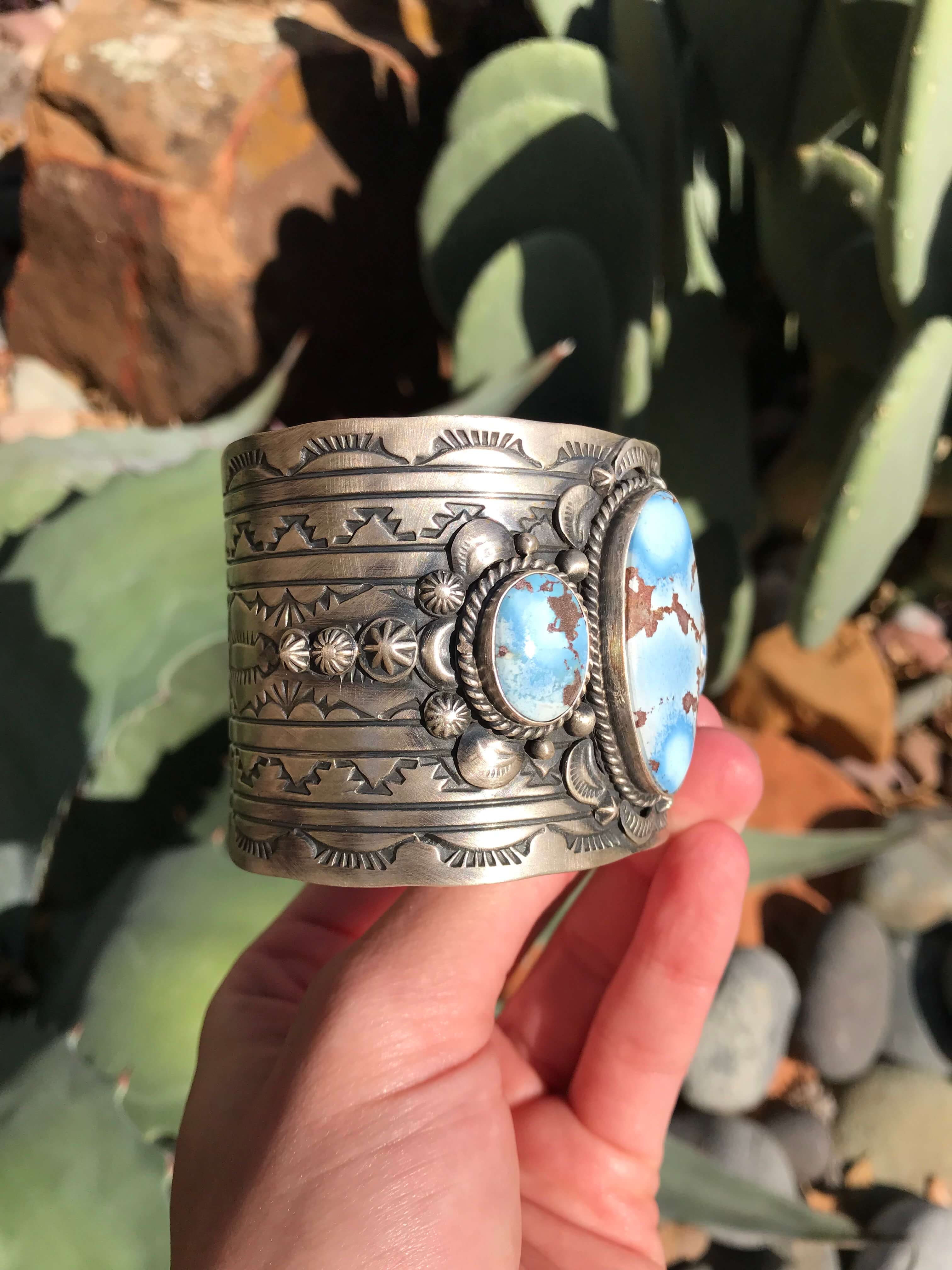 The Brooker Cuff-Bracelets & Cuffs-Calli Co., Turquoise and Silver Jewelry, Native American Handmade, Zuni Tribe, Navajo Tribe, Brock Texas