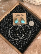 The Swain Hoop Earrings, 12-Earrings-Calli Co., Turquoise and Silver Jewelry, Native American Handmade, Zuni Tribe, Navajo Tribe, Brock Texas