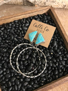 The Swain Hoop Earrings, 15-Earrings-Calli Co., Turquoise and Silver Jewelry, Native American Handmade, Zuni Tribe, Navajo Tribe, Brock Texas