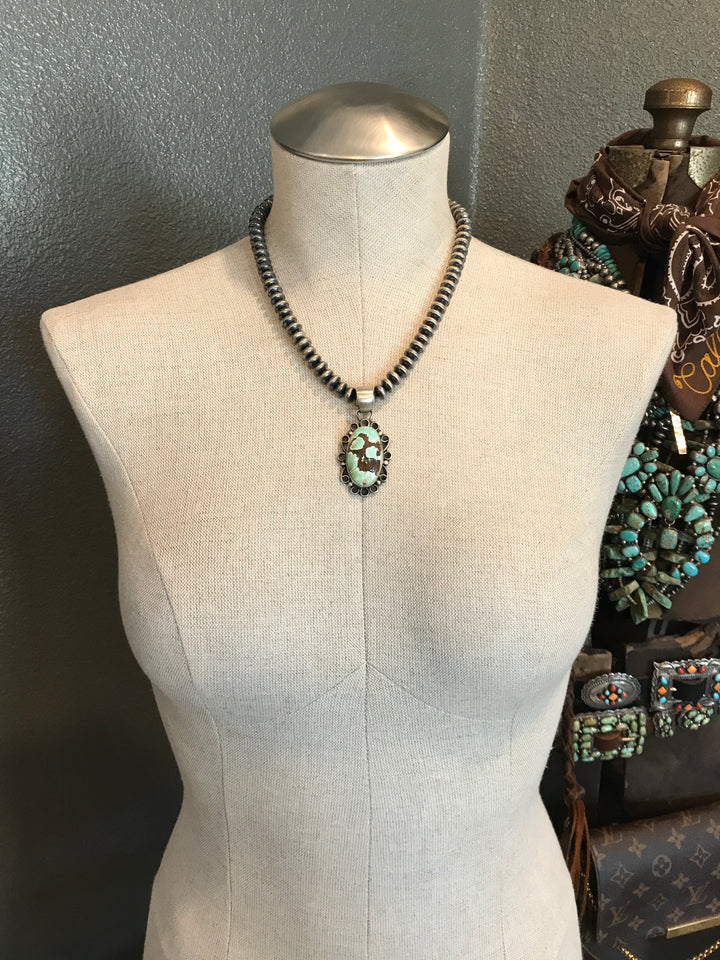 The Moana Pendant-Pendants-Calli Co., Turquoise and Silver Jewelry, Native American Handmade, Zuni Tribe, Navajo Tribe, Brock Texas