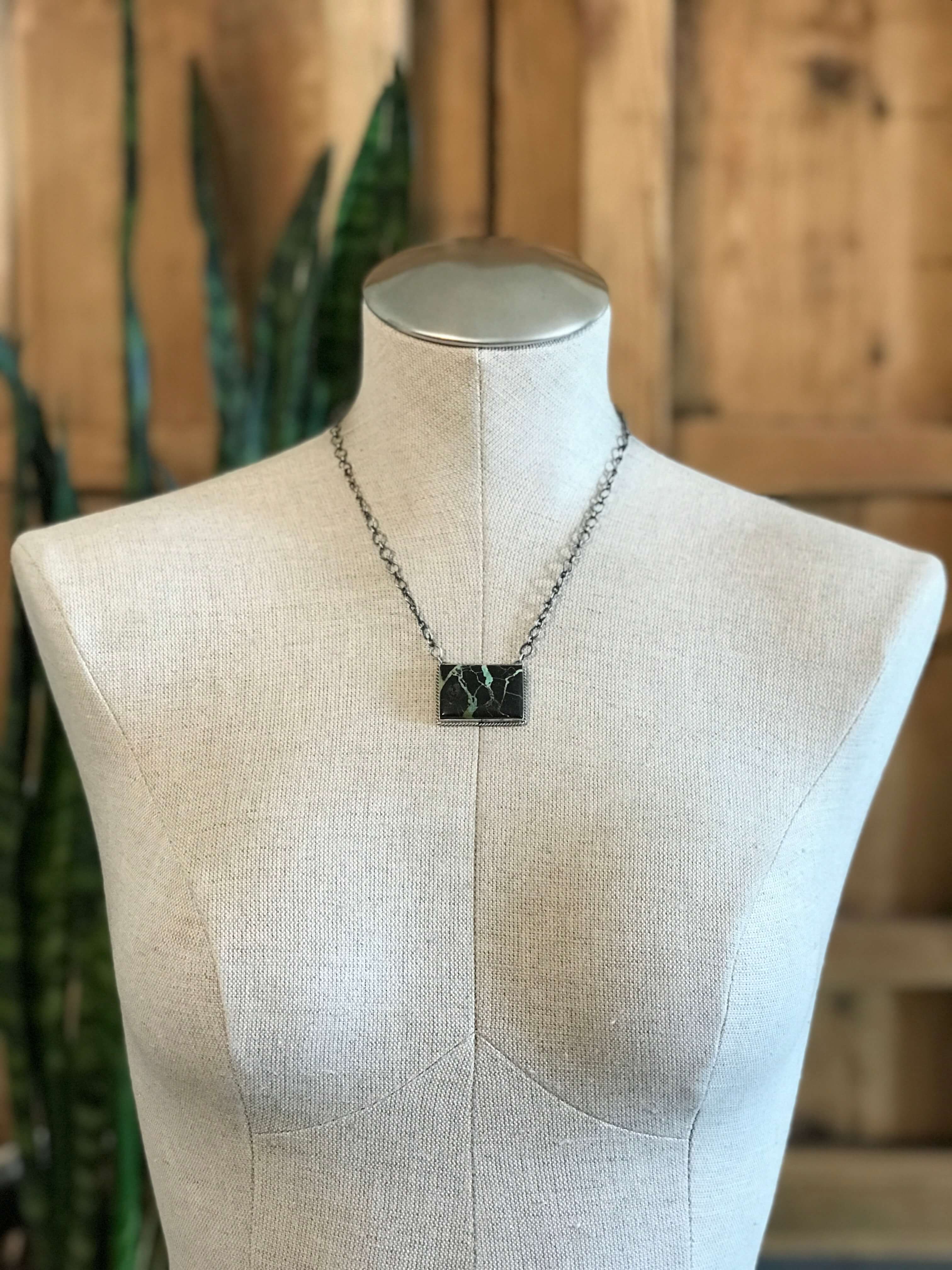 The Corvallis Black Jack Necklace, 5-Necklaces-Calli Co., Turquoise and Silver Jewelry, Native American Handmade, Zuni Tribe, Navajo Tribe, Brock Texas