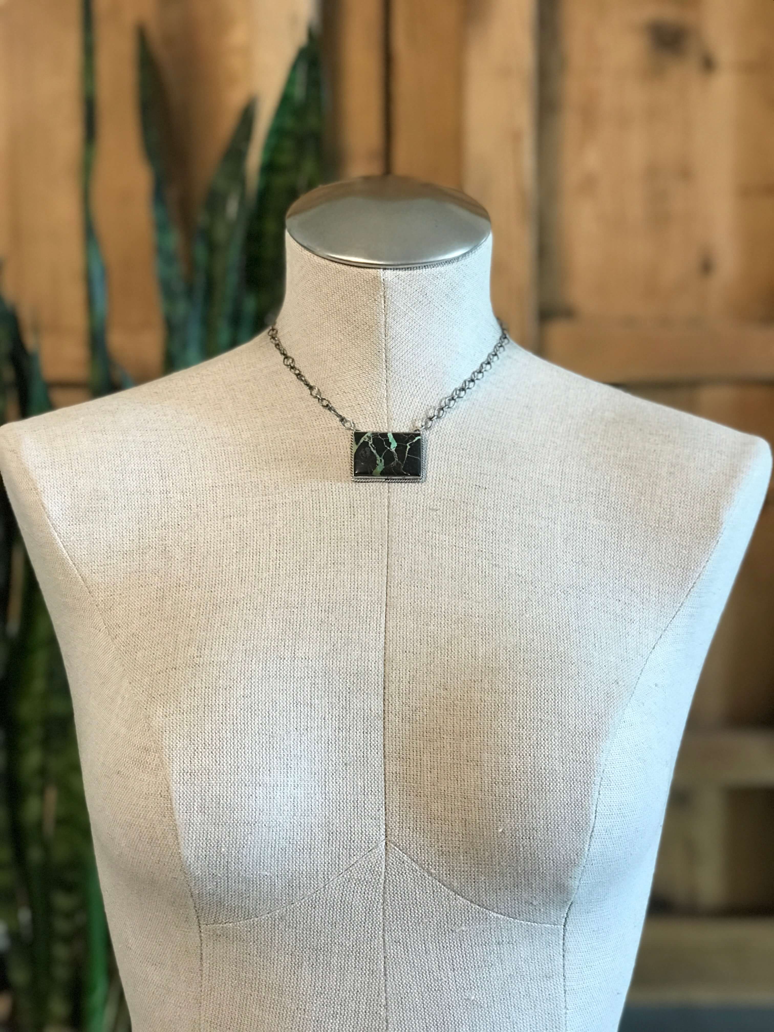 The Corvallis Black Jack Necklace, 5-Necklaces-Calli Co., Turquoise and Silver Jewelry, Native American Handmade, Zuni Tribe, Navajo Tribe, Brock Texas