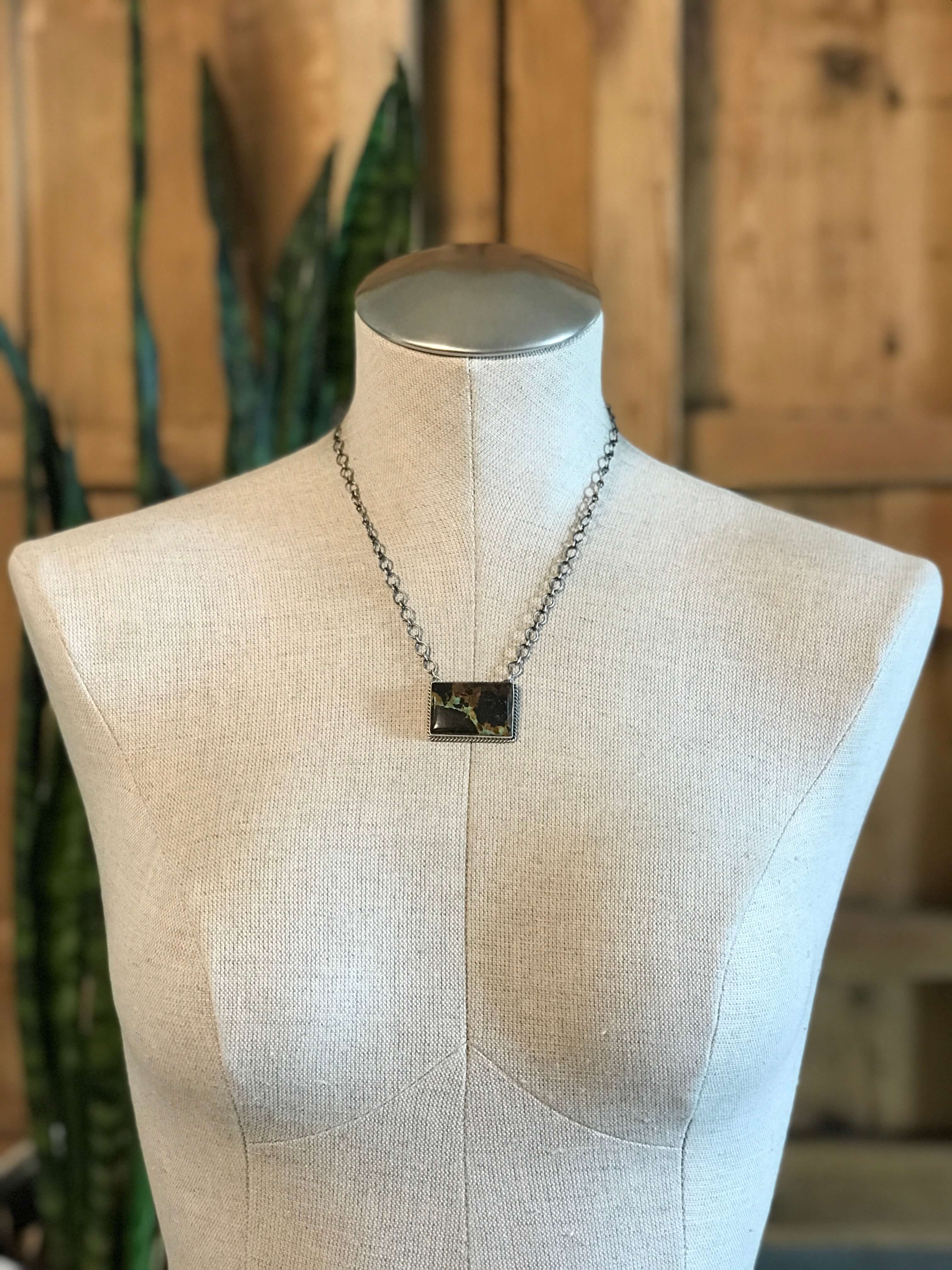 The Corvallis Black Jack Necklace, 6-Necklaces-Calli Co., Turquoise and Silver Jewelry, Native American Handmade, Zuni Tribe, Navajo Tribe, Brock Texas