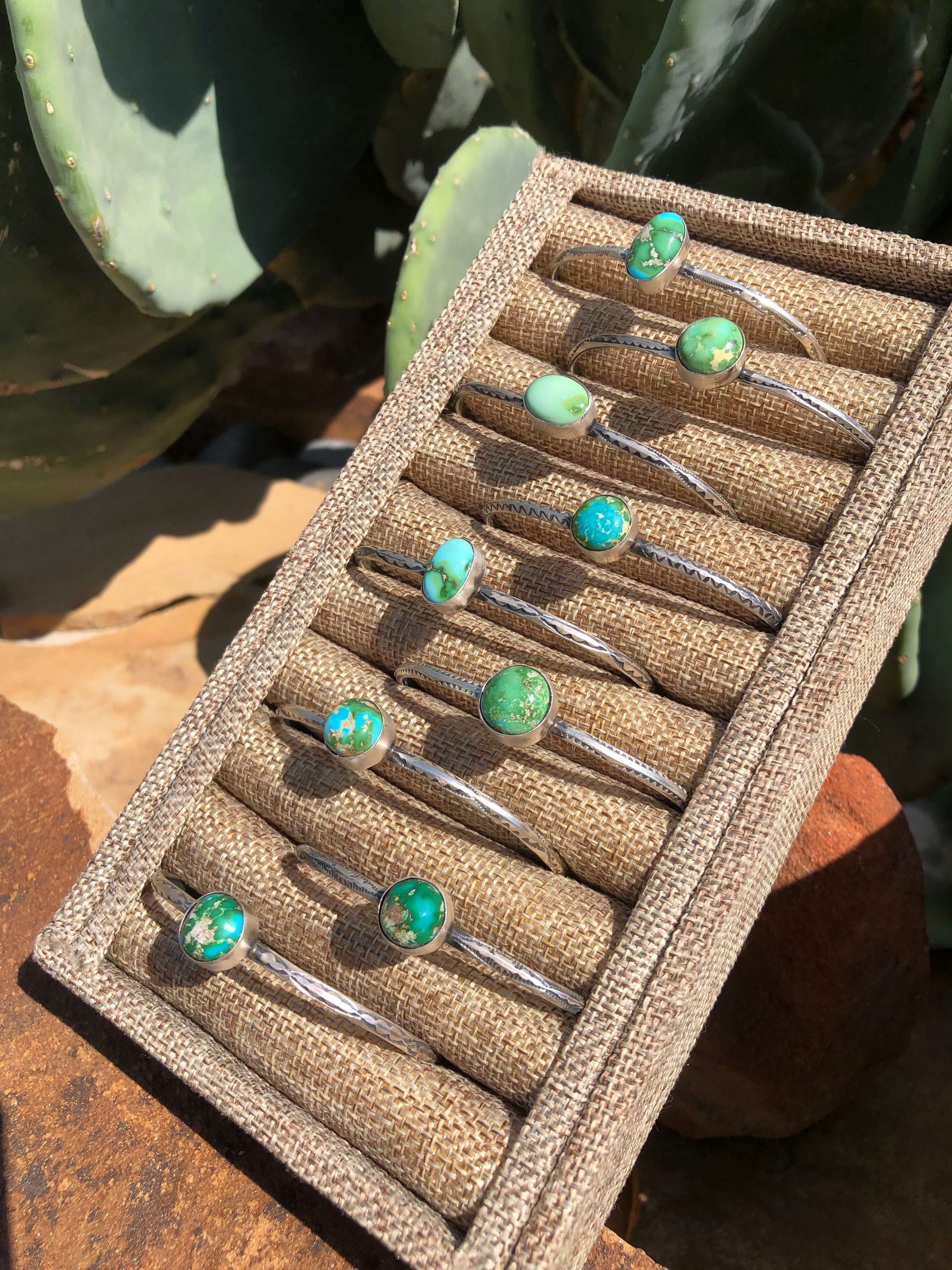 The Lolly Cuffs-Bracelets & Cuffs-Calli Co., Turquoise and Silver Jewelry, Native American Handmade, Zuni Tribe, Navajo Tribe, Brock Texas