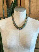 The Cresco 20" Stacked Necklace, 2-Necklaces-Calli Co., Turquoise and Silver Jewelry, Native American Handmade, Zuni Tribe, Navajo Tribe, Brock Texas