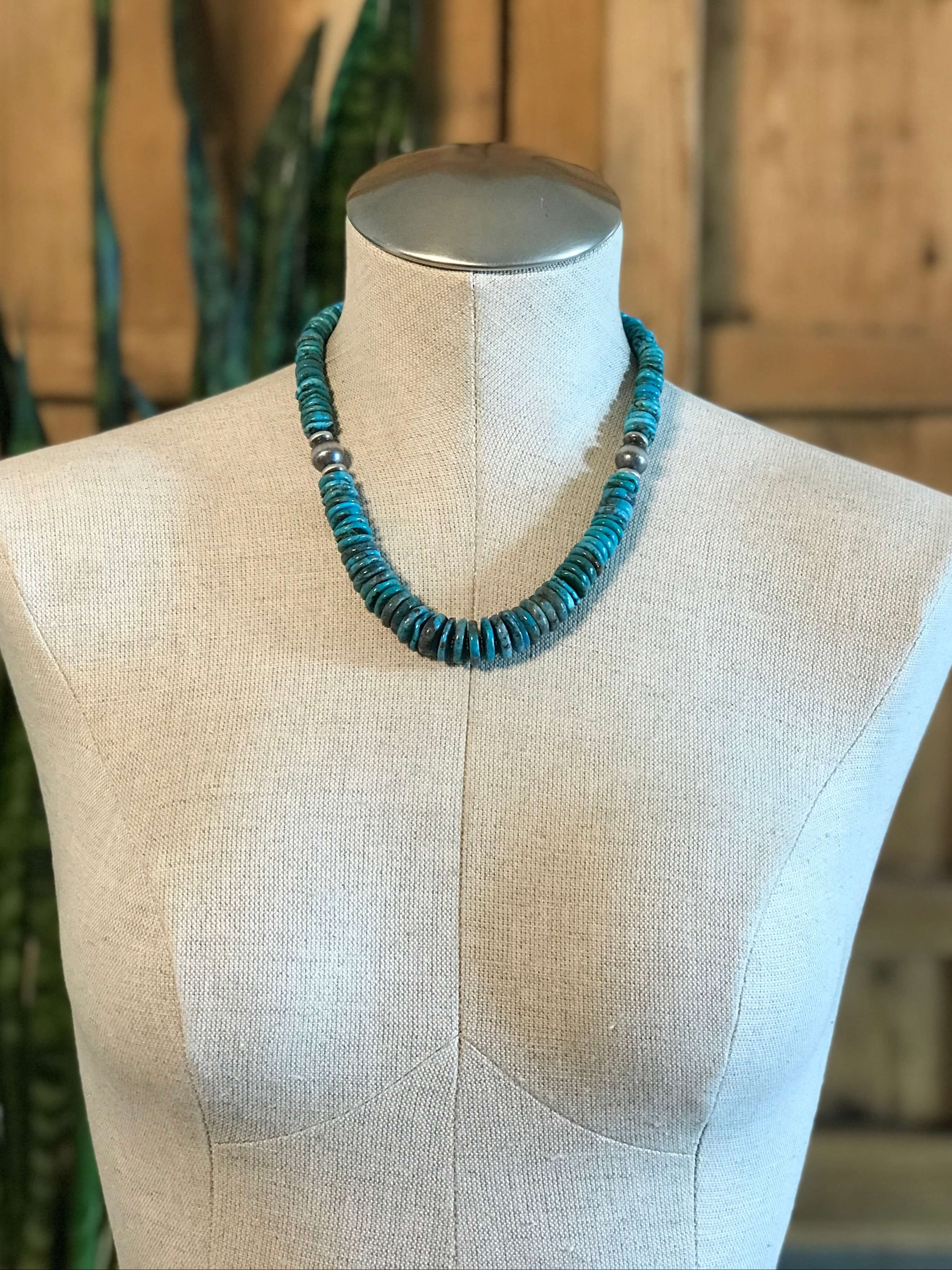 The Cresco 20" Stacked Necklace, 3-Necklaces-Calli Co., Turquoise and Silver Jewelry, Native American Handmade, Zuni Tribe, Navajo Tribe, Brock Texas