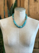 The Cresco 20" Stacked Necklace, 4-Necklaces-Calli Co., Turquoise and Silver Jewelry, Native American Handmade, Zuni Tribe, Navajo Tribe, Brock Texas