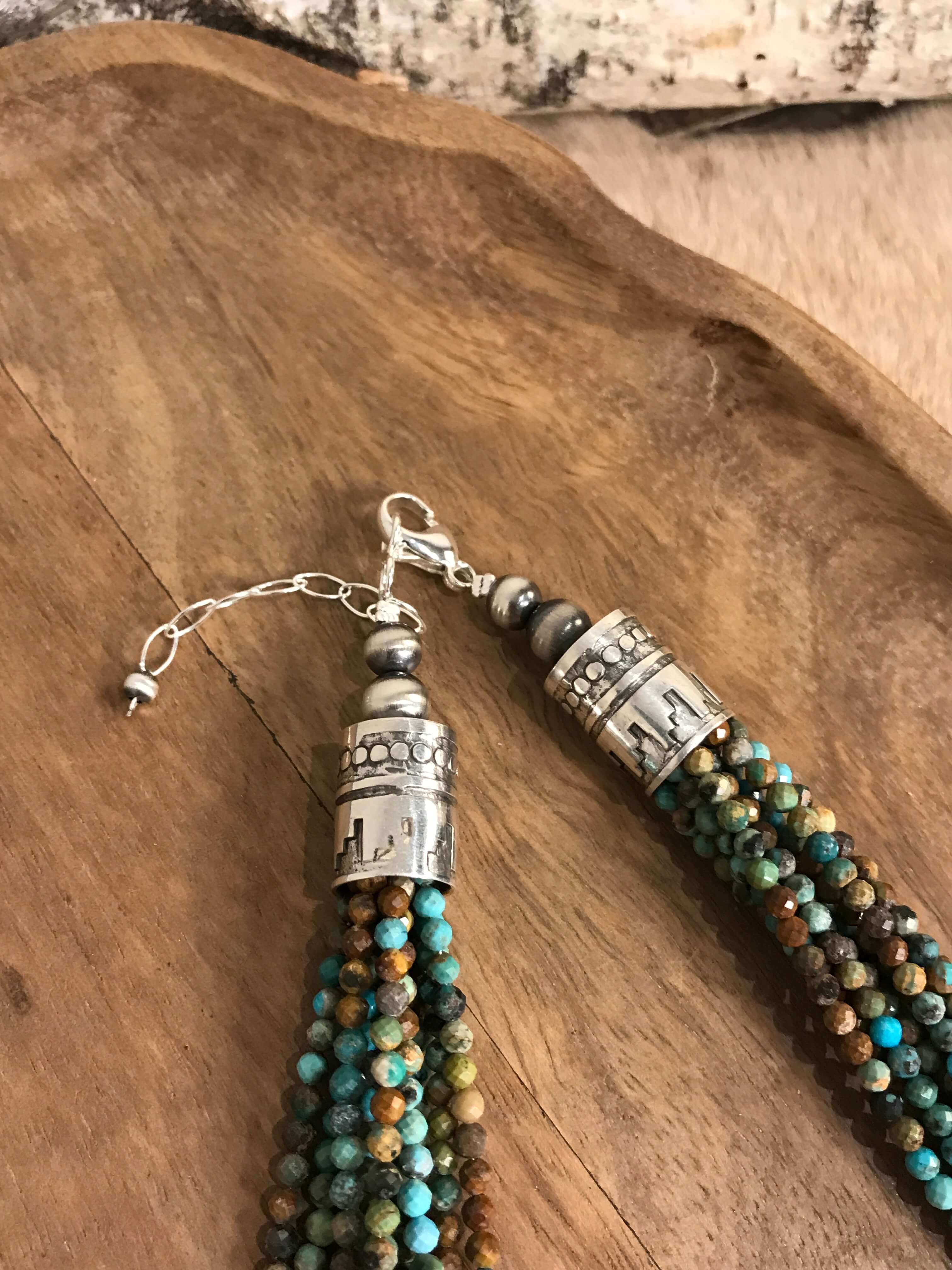 The Derry Turquoise Beaded Necklace-Necklaces-Calli Co., Turquoise and Silver Jewelry, Native American Handmade, Zuni Tribe, Navajo Tribe, Brock Texas