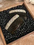 The Marietta Hair Combs-Hair Accessories-Calli Co., Turquoise and Silver Jewelry, Native American Handmade, Zuni Tribe, Navajo Tribe, Brock Texas