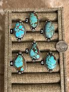 The Louella Adjustable Rings-Rings-Calli Co., Turquoise and Silver Jewelry, Native American Handmade, Zuni Tribe, Navajo Tribe, Brock Texas