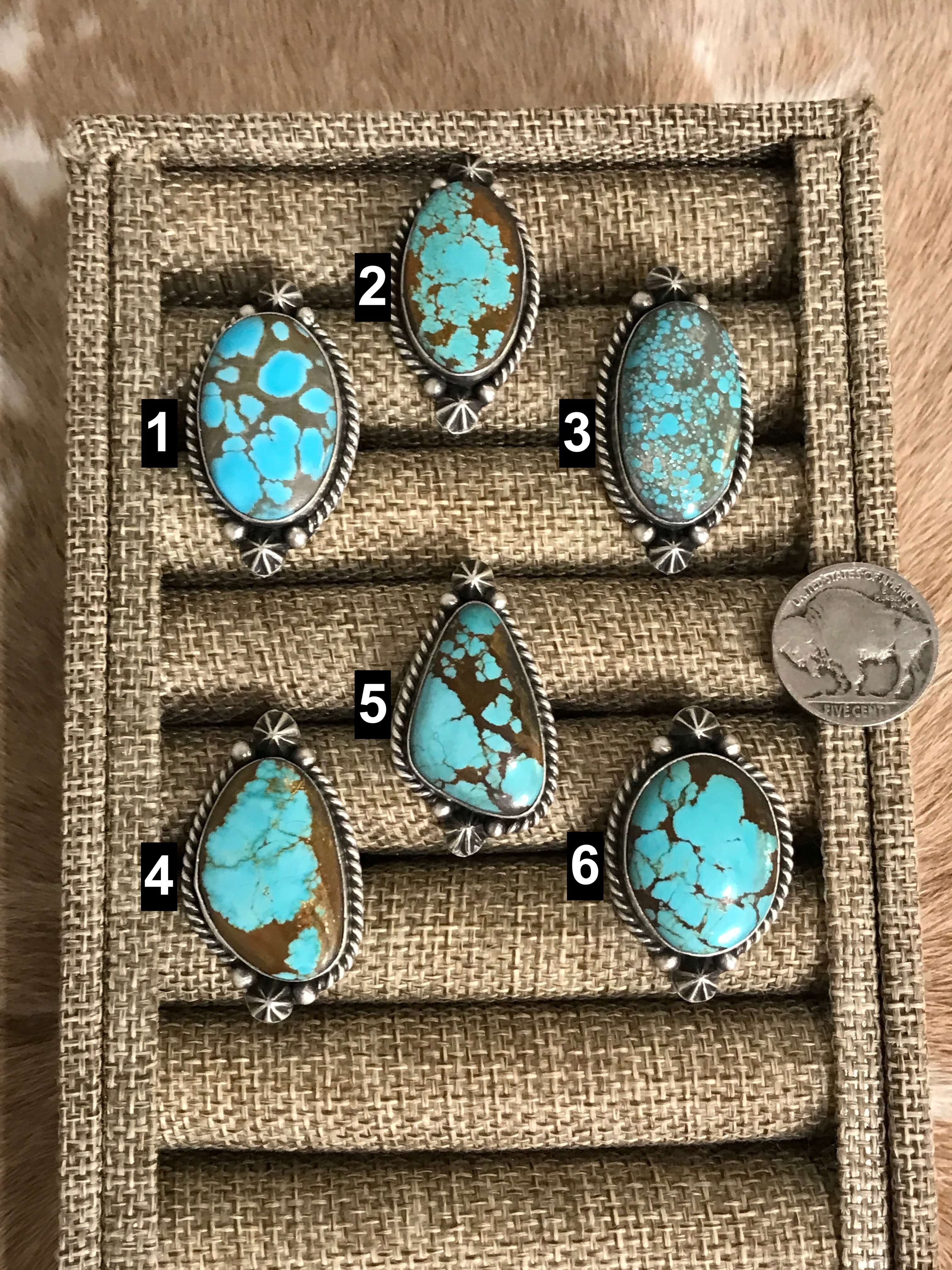The Louella Adjustable Rings-Rings-Calli Co., Turquoise and Silver Jewelry, Native American Handmade, Zuni Tribe, Navajo Tribe, Brock Texas