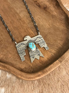 The Tahoka Thunderbird Necklace, 5-Necklaces-Calli Co., Turquoise and Silver Jewelry, Native American Handmade, Zuni Tribe, Navajo Tribe, Brock Texas