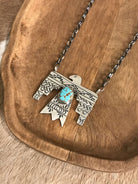 The Tahoka Thunderbird Necklace, 5-Necklaces-Calli Co., Turquoise and Silver Jewelry, Native American Handmade, Zuni Tribe, Navajo Tribe, Brock Texas