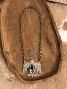 The Tahoka Thunderbird Necklace, 8-Necklaces-Calli Co., Turquoise and Silver Jewelry, Native American Handmade, Zuni Tribe, Navajo Tribe, Brock Texas