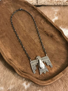 The Tahoka Thunderbird Necklace, 10-Necklaces-Calli Co., Turquoise and Silver Jewelry, Native American Handmade, Zuni Tribe, Navajo Tribe, Brock Texas