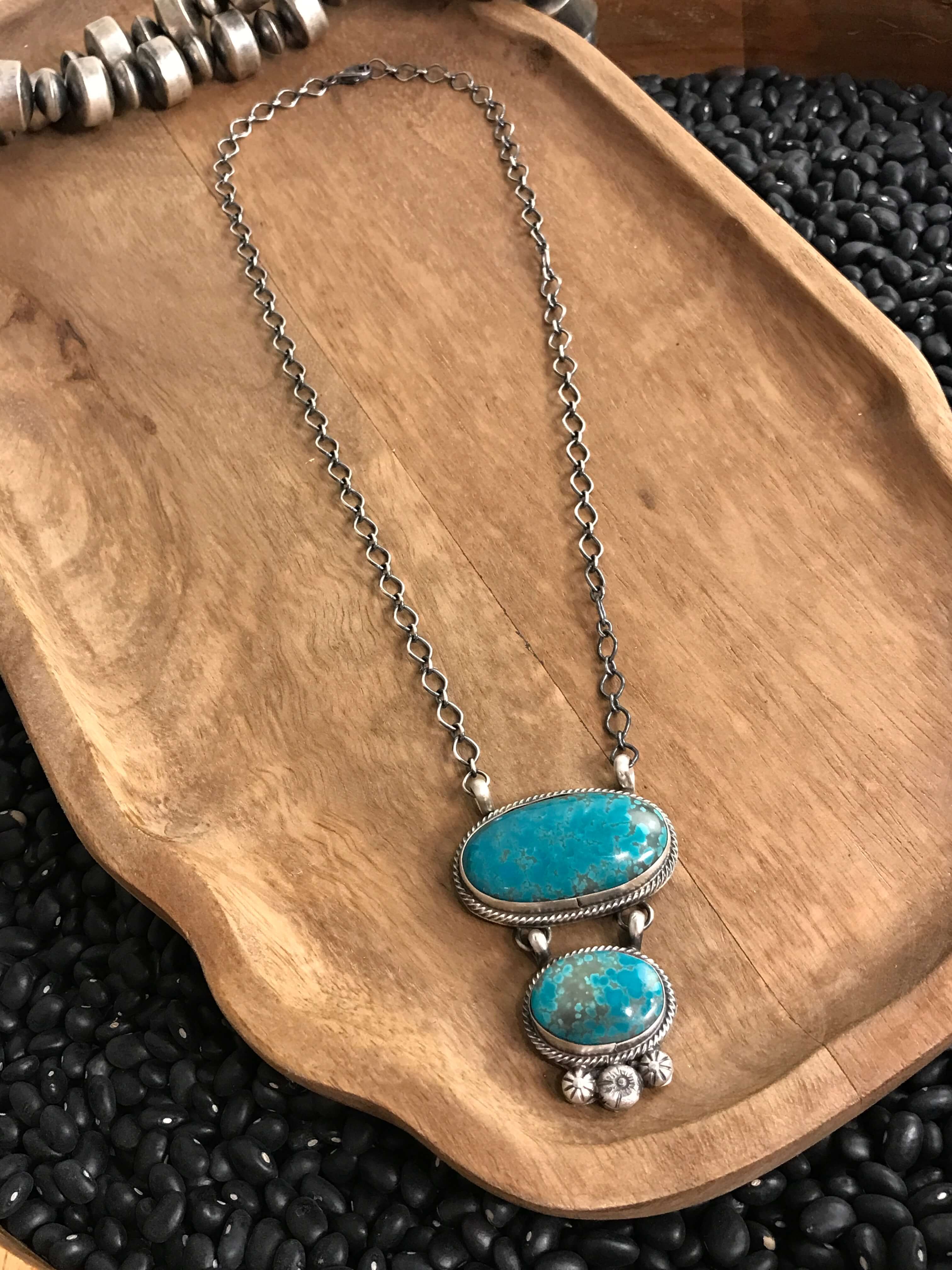 アクセサリー AO NUDE JEWELRY TOUKI The Big Spring Turquoise Necklace, 2 – Calli Co. Silver