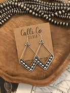 The Wasco Sterling Earrings-Earrings-Calli Co., Turquoise and Silver Jewelry, Native American Handmade, Zuni Tribe, Navajo Tribe, Brock Texas