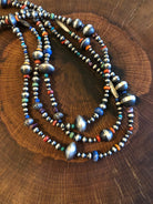 The Atlas Navajo Pearl Necklace-Necklaces-Calli Co., Turquoise and Silver Jewelry, Native American Handmade, Zuni Tribe, Navajo Tribe, Brock Texas
