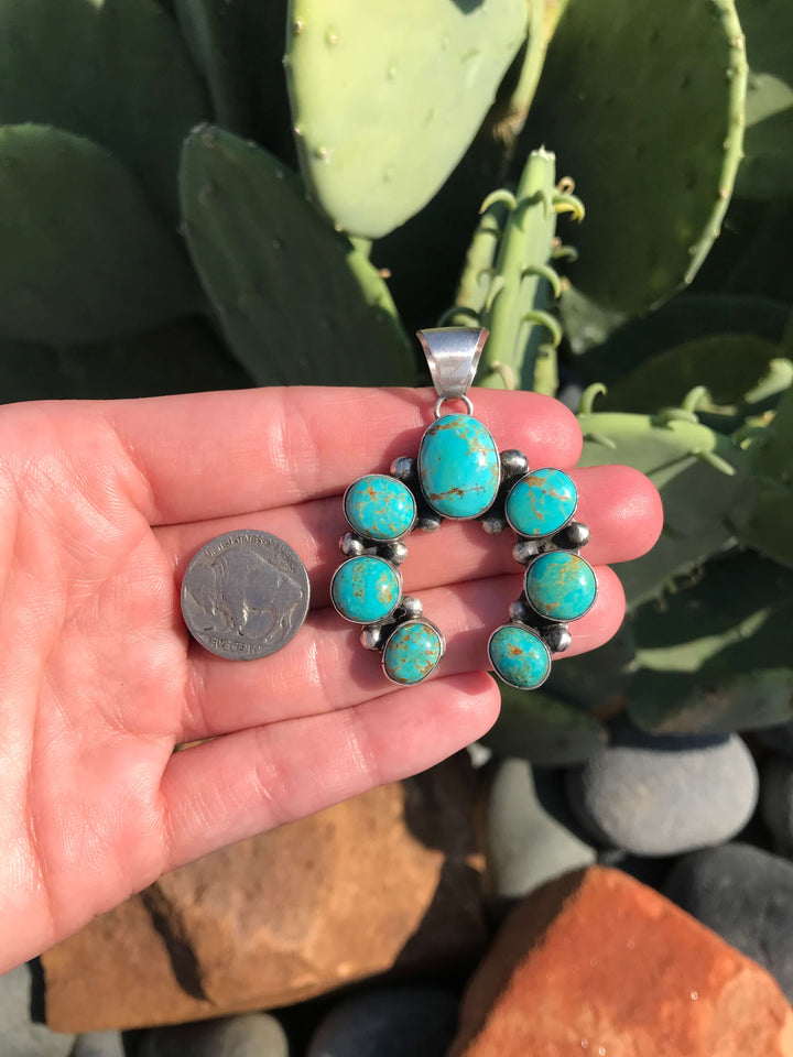 The Naja Pendant, 2-Pendants-Calli Co., Turquoise and Silver Jewelry, Native American Handmade, Zuni Tribe, Navajo Tribe, Brock Texas