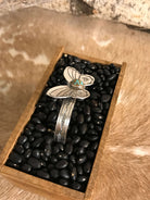 The Turquoise Butterfly Cuff, 6-Bracelets & Cuffs-Calli Co., Turquoise and Silver Jewelry, Native American Handmade, Zuni Tribe, Navajo Tribe, Brock Texas